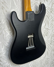 Load image into Gallery viewer, Fender Mexican Strat resprayed in satin Black w upgrade parts Case - Upwey Music
