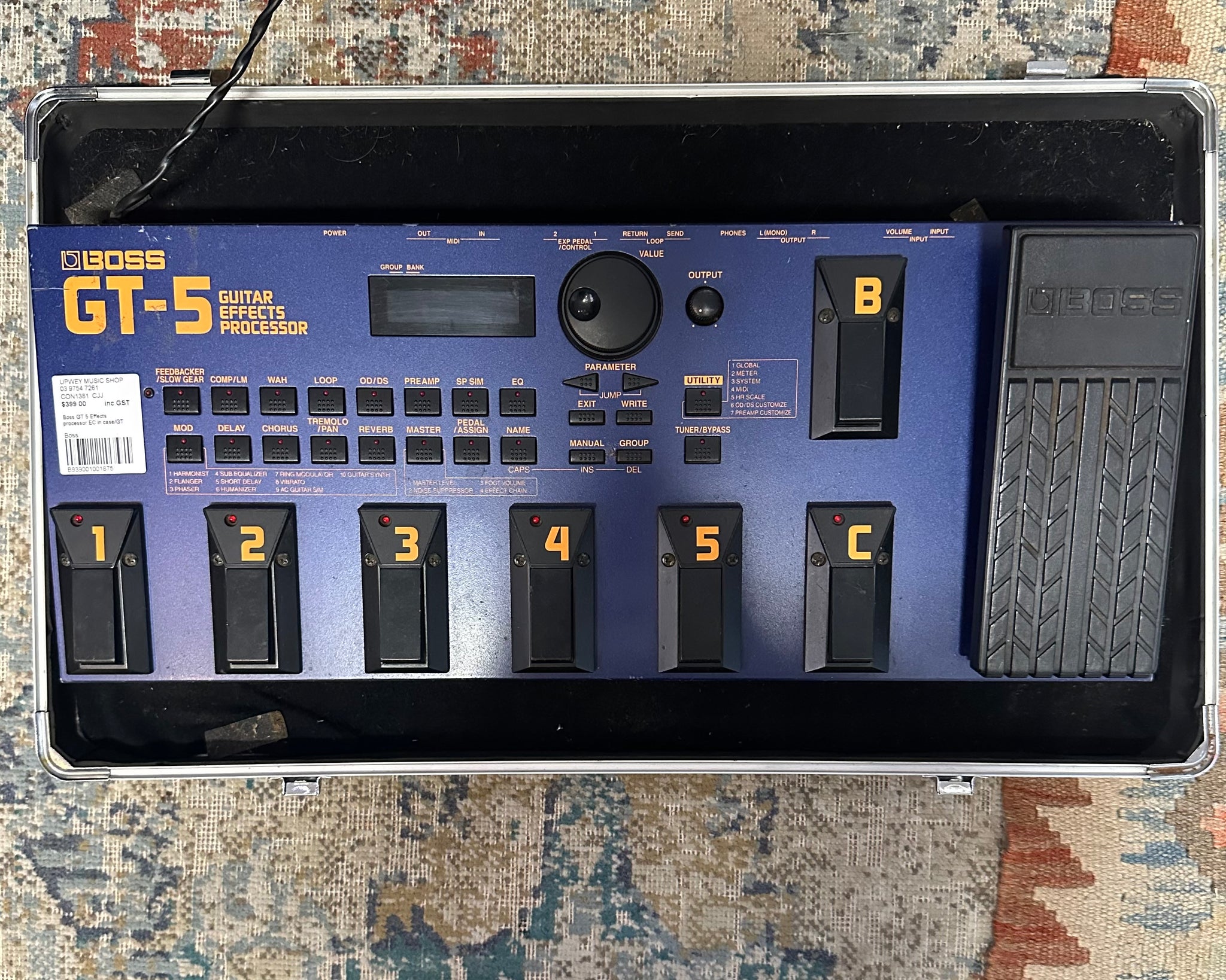 Boss GT 5 Effects processor EC in case