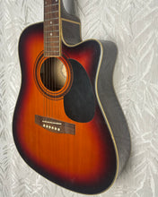 Load image into Gallery viewer, Ashton D-28CEQSB Solid Top Acoustic Electric
