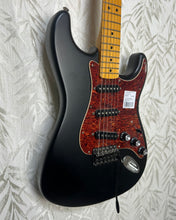 Load image into Gallery viewer, Fender Mexican Strat resprayed in satin Black w upgrade parts Case - Upwey Music
