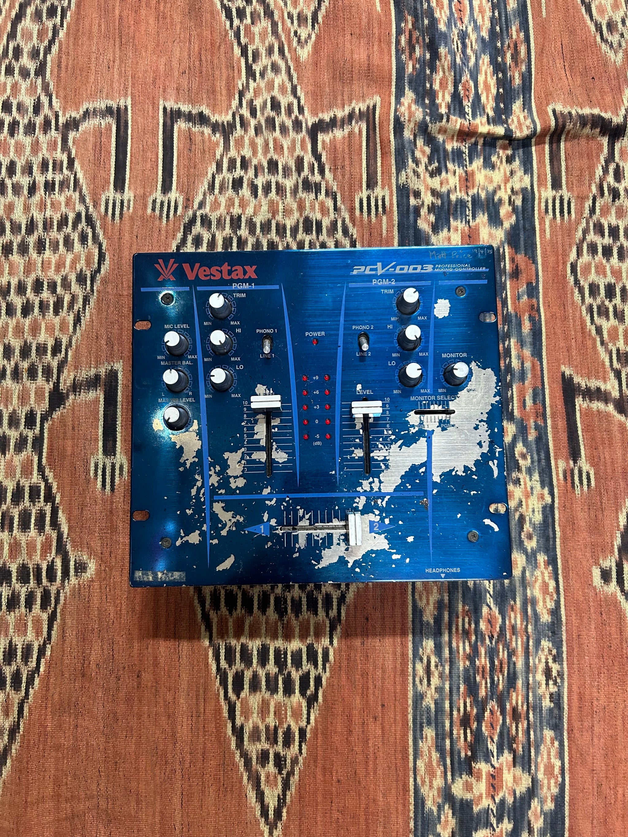 Vestax PCV-003 DJ MIxer No Power Supply – Upwey Music