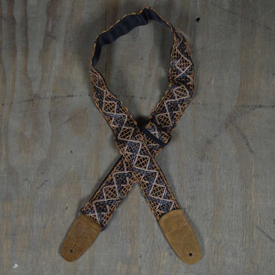 TAN LACING RAG GUITAR STRAP