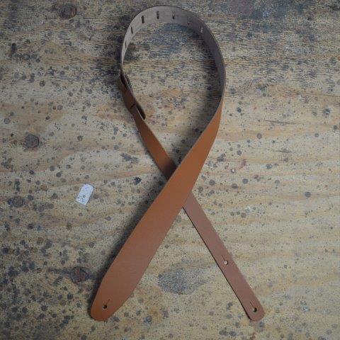 2.5 INCH TAN LEATHER GUITAR STRAP