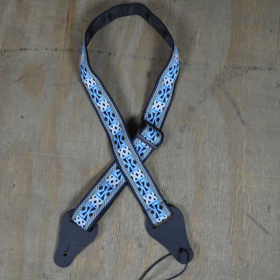 BLUE AZTEC JACQUARD UKULELE STRAP