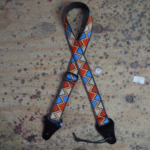 RED YELLOW BLUE JACQUARD UKULELE STRAP