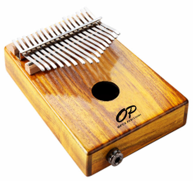 Opus Percussion 17-Key Koa Wood Kalimba with Pickup in Natural Gloss