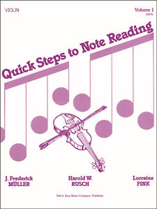 QUICK STEPS TO NOTE READING BK 1 VLN SOLO - Upwey Music