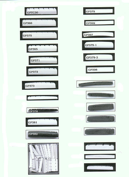FINGERBOARD NUT 12 STR 48 X 9MM PLASTIC WHITE