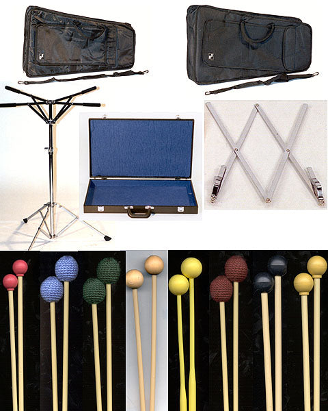 370MM METALLOPHONE MALLET SOFT BLUE YARN PR
