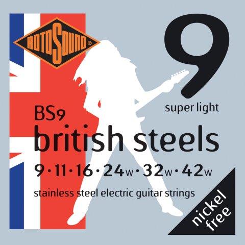 ROTOSOUND BS9 BRITISH STEEL ELECTRIC STRING SET