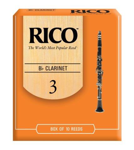 RICO B FLAT CLARINET REED 3.0 Q/P10 (Sold Individually)