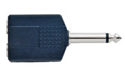 ADAPTOR 2 X 6.3MM MONO SOCKETS F TO 6.3 MONO MAL