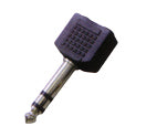 ADAPTOR 2 X 3.5MM STEREO SOCKET F TO 6.3 STER MA