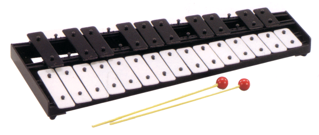 25 NOTE CHROMATIC GLOCKENSPIEL W/BEATERS A-A