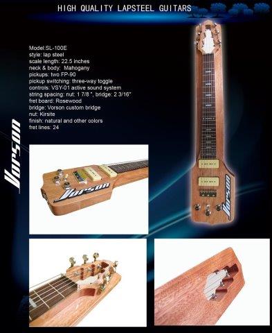Vorson Lap Steel 6-String Guitar in Natural Fini